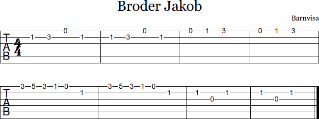 Broder Jakob tab