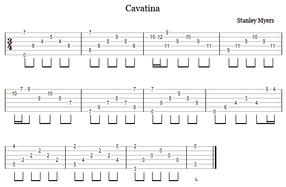 Cavatina tab