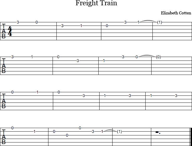 Freight Train tab