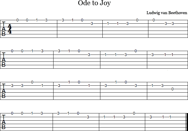 Ode to Joy tab