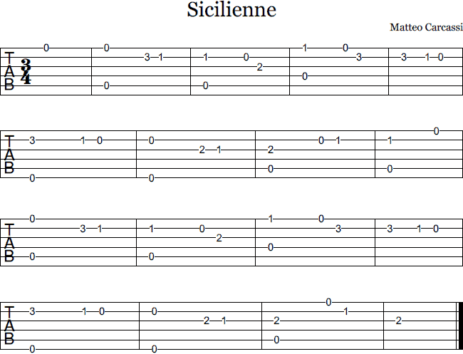 Sicilienne tab