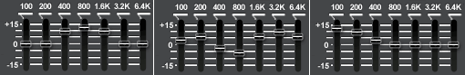 Equalitzers med olika inställningar
